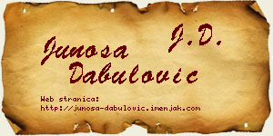 Junoša Dabulović vizit kartica
